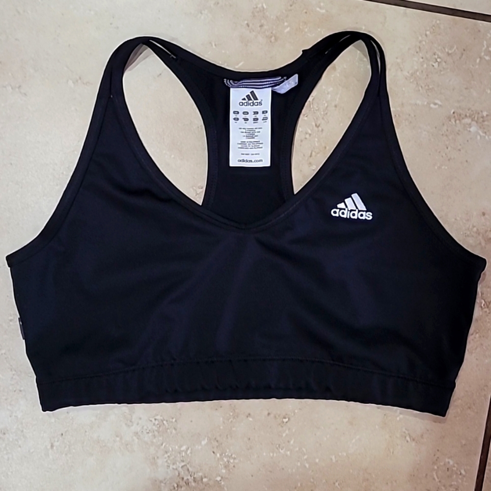 Women's Large Black Adidas Sports Bra.
